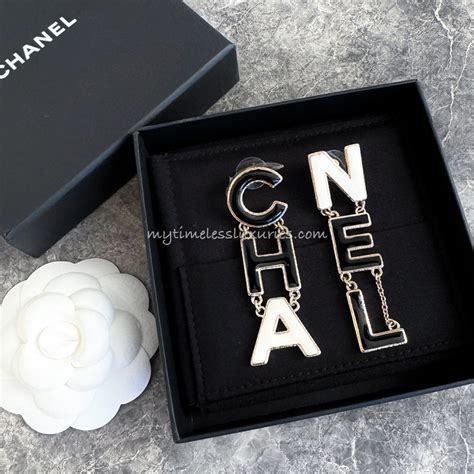 chanel earrings cha and nel|cheapest chanel earrings.